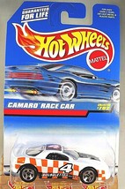 1997 Hot Wheels Mainline/Collector #792 CAMARO RACE CAR White w/Chrome 5 Spokes - $7.70