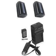 TWO 2X Batteries + Charger for Sony HDR-TD30E HDR-TD30VB HDR-TD30VE NEX-... - £35.27 GBP