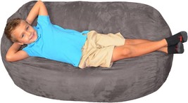 Memory Foam Bean Bag Chair From Comfy Sacks In Charcoal Micro Suede. - £130.22 GBP