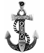 Ebros Celtic Tribal Tattoo Nautical Ship Anchor Pendant Pewter Jewelry A... - £11.77 GBP