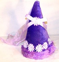 Purple Fairy Princess Hat Costume Kids Girls Headwear - £5.24 GBP