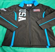 Calhoun Sportswear USA Softshell Jacket Composite American Flag Size Large  - $34.94