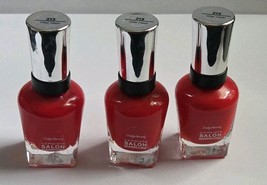 3 Sally Hansen Complete Salon Manicure Nail Polish Color #213 KILLER HEELS - $13.10