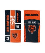 Chicago Bears Official NFL Jersey or Colorblock Personalized Beach Towel - $68.75 CAD