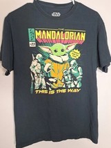 Star Wars The Mandalorian Child Grogu T-Shirt Retro Comic Print Boys Med... - £7.30 GBP