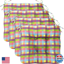 Geetery 4 Pack Chair Cushions Dining Chairs 16x15 In Easter Kitchen Ties... - $57.33