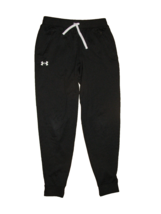 Under Armour Loose Fit Black Jogging Pants Tapered Cuffs Zip Pockets You... - $10.39