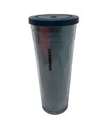 Starbucks Tumbler 2012 Venti Cold Cup Chiseled Prism Lid 24oz Coffee Teal - $15.83