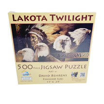 Lakota Twilight Jigsaw Puzzle 500 Piece 15x29 Native American Southwest Sealed - £22.15 GBP
