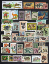 Animals Stamp Collection Mint/Used Wildlife Zebras Monkeys ZAYIX 0424S0317 - £7.09 GBP