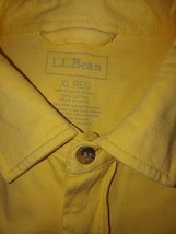 L.L. BEAN MEN&#39;S YELLOW 100% COTTON SS POLO SHIRT-XL-NWD-MARKED &quot;IRREGULA... - £8.85 GBP