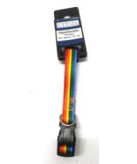 Casual Canine RAINBOW Pride 10&quot; - 16&quot; Neck Dog Puppy Collar NEW - $127.12 MXN
