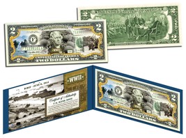 World War Ii * D-DAY Normandy Landings * Colorized $2 Bill Us Legal Tender Wwii - £10.99 GBP