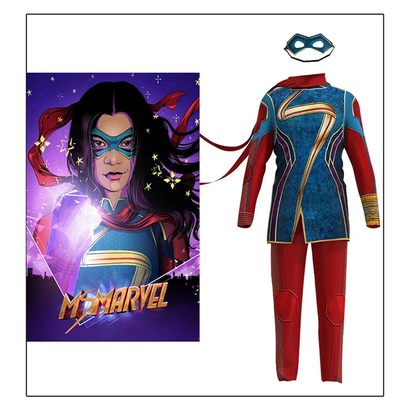 Play Ms  CosPlay Costume 2022 NEW Superhero Ms.Amazing CosPlay Halloween Costume - £39.96 GBP