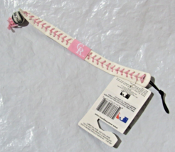 MLB Colorado Rockies White w/Pink Stitching Team Baseball Seam Bracelet - £12.60 GBP