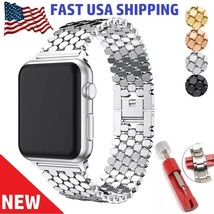 Iphone Apple Watch Series Ultra 8 7 6 5 4 3 45mm Luxury Elegant Band for... - £14.74 GBP