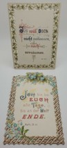 Victorian Religious Die Cut Trade Card Bible Verses In German Pretty Floral - £15.37 GBP