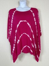 Lane Bryant Womens Plus Size 18/20 (1X) Pink Tie-Dyed Stretch Knit Ponch... - $17.99