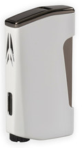 Lotus Chroma Dual Flame Lighter w/ Punch Glossy White &amp; Gunmetal - L7110 - $35.24