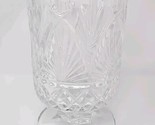 1970s Shannon Clear Lead Crystal Hurricane Vase Collectible Decorative G... - $49.99