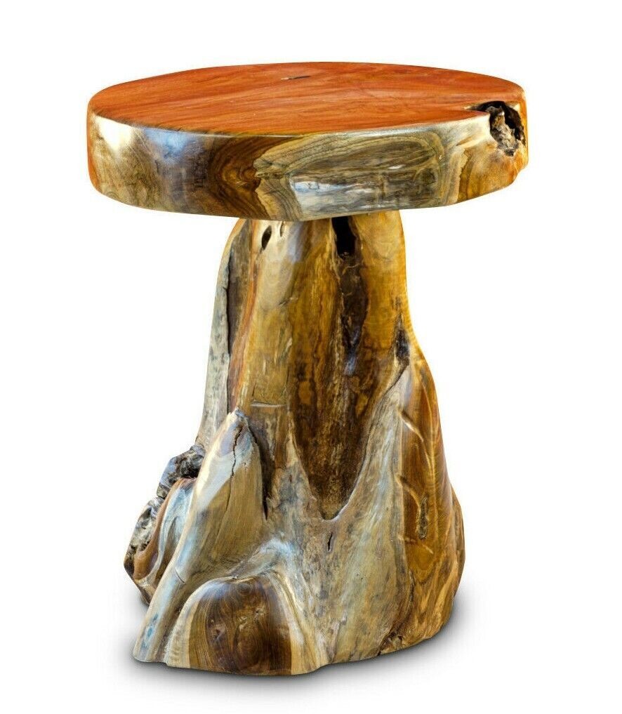 Root Wood Table 50 CM Wood Side Table Tree Trunk Wooden Table Root Podiu... - $153.64