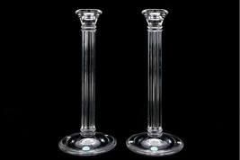 Tiffany Austrian crystal. Ribbed column form with flared candle socket 10&quot; [aC] - £132.34 GBP