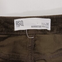 RSQ Jeans Manhattan High Rise Corduroy Pants Brown Pockets Women’s Size 11/W30 image 3
