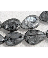 30mm x 20mm x 9mm Larvikite Flat Teardrop Focal Pendant Bead (1) ONE - $1.78