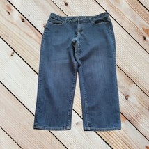 Sonoma life+style Blue denim cropped capri Pants Sz 12 Waist 35”, Inseam 23” - £8.53 GBP