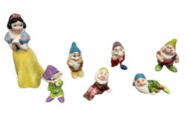 Snow White And The Seven Dwarfs Ceramic Figurines Missing Happy - £31.89 GBP