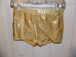 GTM Gold Gymnastics Spandex Spanks Shorts GTM brand Size YL Girl&#39;s - £14.46 GBP