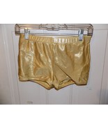 GTM Gold Gymnastics Spandex Spanks Shorts GTM brand Size YL Girl&#39;s - £14.30 GBP