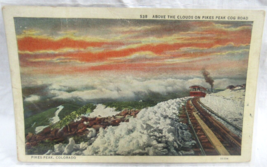 Sanborn Postcard  Above Clouds Pikes Peak Cog Road Colorado Railroad Train - $2.96