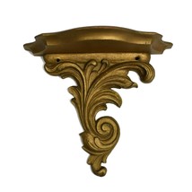 Vintage Syracuse Ornamental Co Syroco Wood Shelf Bracket Sconce Antique Gold - £23.97 GBP