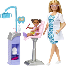 Barbie Careers Dentist Doll Playset with 2 Dolls, Dental Station, Exam Chair &amp; D - £24.39 GBP