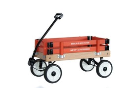 Berlin Flyer Pee Wee Wagon - Bright Orange Children&#39;s Pull Wagon Made In The Usa - £183.82 GBP