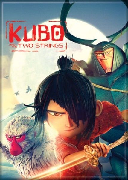 Kubo and the Two Strings Animated Movie Beetle &amp; Monkey Refrigerator Mag... - $3.99