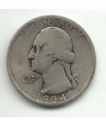 1934 Washington Quarter Coin Unknown Mint - $1,856.15 MXN
