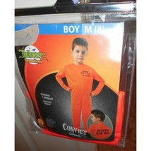 New Rubies Convict Jail costume SZ 8 M Boys Jumpsuit Halloween Dress Up - $11.88