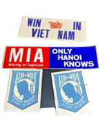 Viet Nam Protest Stickers MIA only Hanoi knows POW-MIA War Lot Vintage - £11.35 GBP