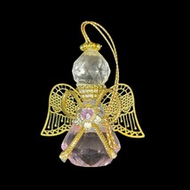 Crystal Prism Ornament Pink Gold Wings - £7.21 GBP