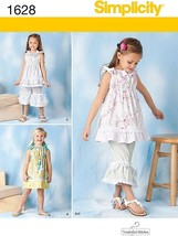 Simplicity 1628 (0254) Childs Dress &amp; Pants Sewing Pattern Sizes 3-8 - £7.23 GBP