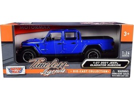 2021 Jeep Gladiator Rubicon (Open Top) Pickup Truck Blue 1/24-1/27 Diecast Mode - £30.71 GBP