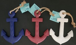 Seaside Beach Ship Anchors w Jute Hanging Loops 1/Pk SB24N Select Color - £3.13 GBP