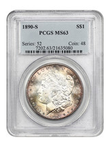 1890-S $1 Pcgs MS63 - £162.82 GBP