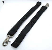 Pair of Leather 15&quot; Black Leather Clip End Adjustable Wrist Restraints  - $49.50