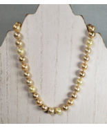 Vintage Carolee Oversized Faux Tan  Pearls Necklace, 15&quot; w/3&quot; Extention - €31,98 EUR