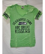 New Victoria&#39;s Secret Pink Seahawks Fans Are Great Kissers T Shirt Small - £18.82 GBP