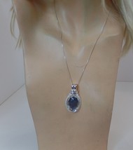 Unbranded Bold Oval Shaped Faux Diamond Bling Pendant (no chain)  2&quot; T X... - $14.85