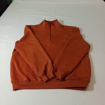 Pro Tour Jacket Mens S Burnt Orange Pullover 1/4 Zip Sweater Mock Neck G... - €10,66 EUR